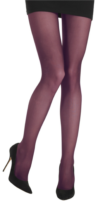 Emilio Cavallini 3 Dimensions Tights - 30 denier matte semi-sheer tights in wine tasting