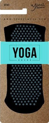 Ysabel Mora - 17392 Yoga Sock - cotton low ankle grip socks in black and grey, available in men and women's sizes