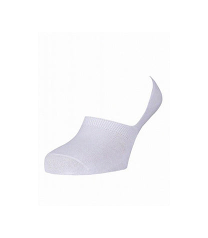 Ysabel Mora 17390 Pinki Invisible Footsies - Plain cotton sports shoe liners with flat toe seams, elasticated panel around the foot and silicone gripper strips on the heel. Available in men and women's sizes in black and white.