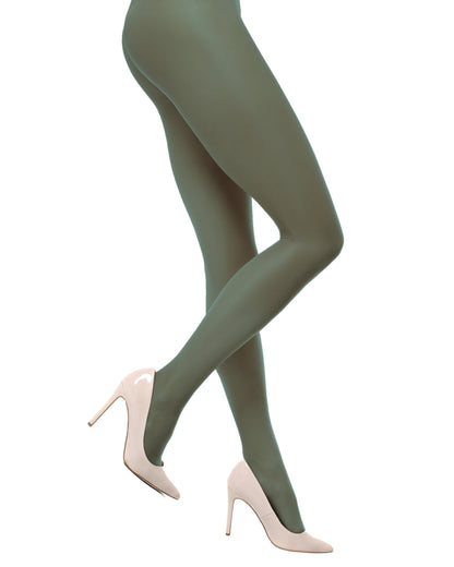 Trasparenze Oleandro 20 Denier Collant - Classic sheer transparent tights in dark green (petrolio)