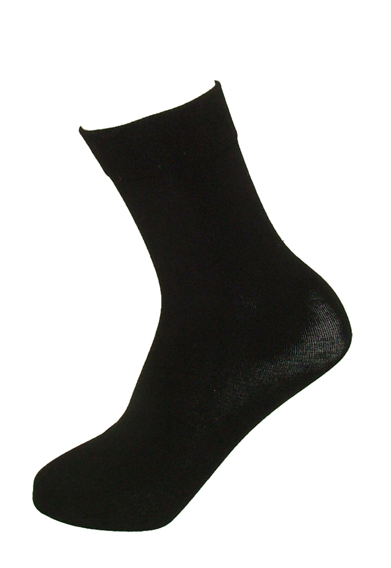 Ysabel Mora Cotton Tobillero - black cotton mix ankle socks with deep elasticated cuff