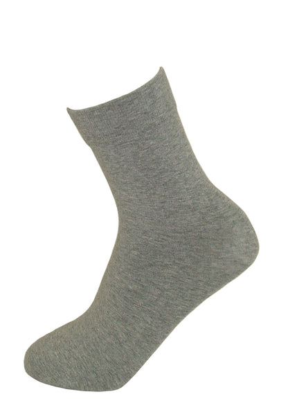 Ysabel Mora Cotton Tobillero - light grey cotton mix ankle socks with deep elasticated cuff