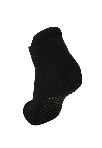 Ysabel Mora - 17392 Yoga Sock - black cotton low ankle grip socks, available in men and women's sizes